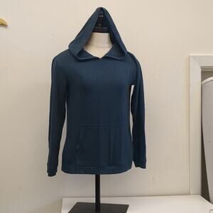 R+R blue long sleeve knit hoodie size Large